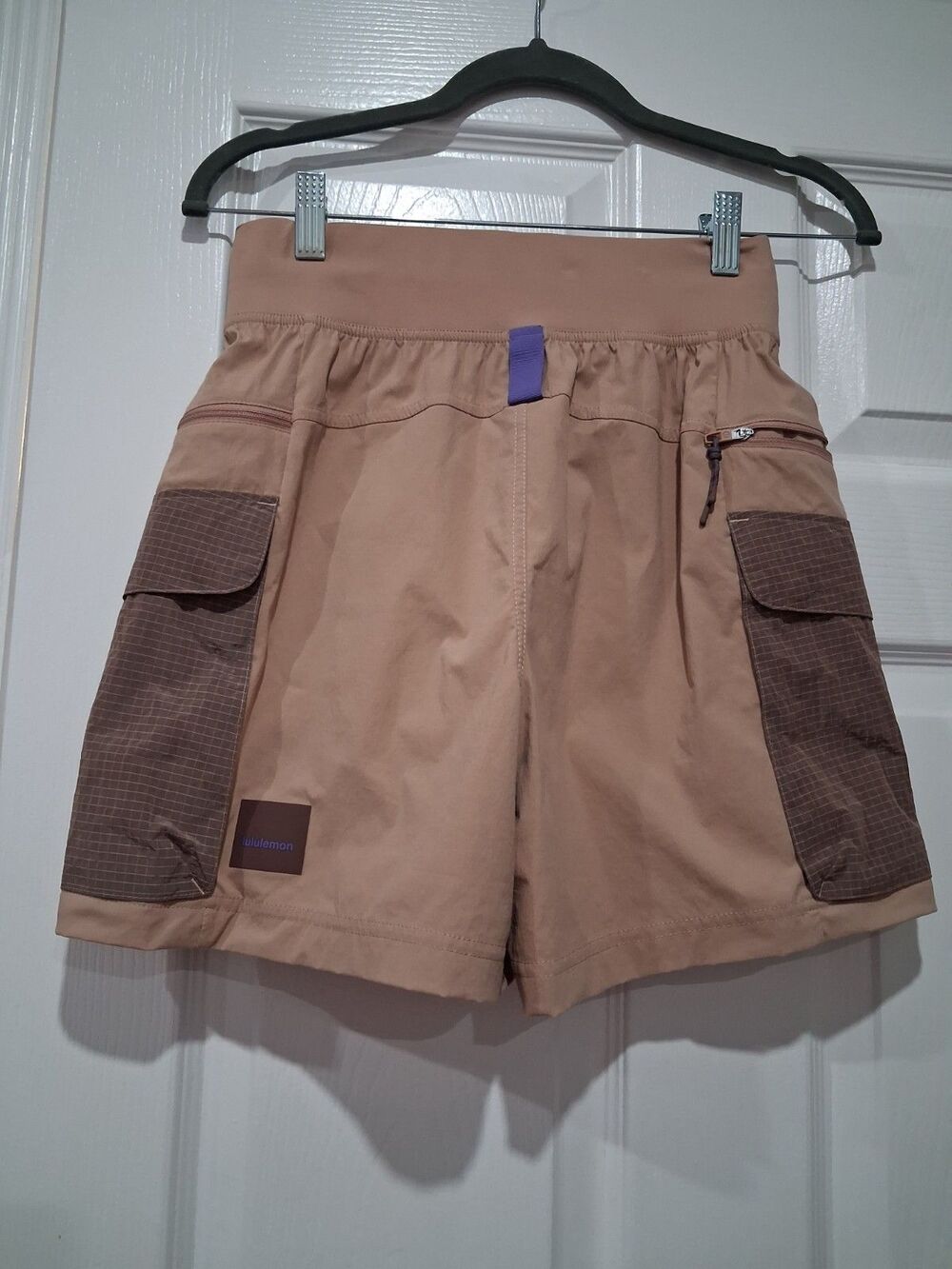Lululemon Shorts Womens 4 Tan Detours Welcome Utility Cargo Outdoor Hiking Nylon - Picture 11 of 12